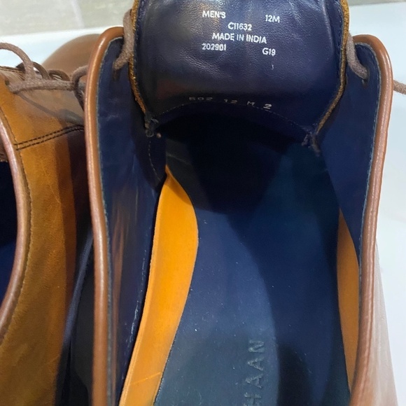 Cole Haan Mens Lenox Hill British Tan Cap Toe Lace Up Dress Oxfords Size 12 M - Picture 13 of 13